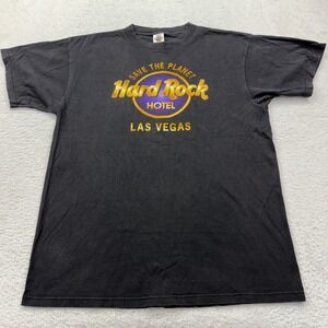 Hard Rock Hotel Las‎ Vegas Save The Planet T Shirt Black XL Vintage